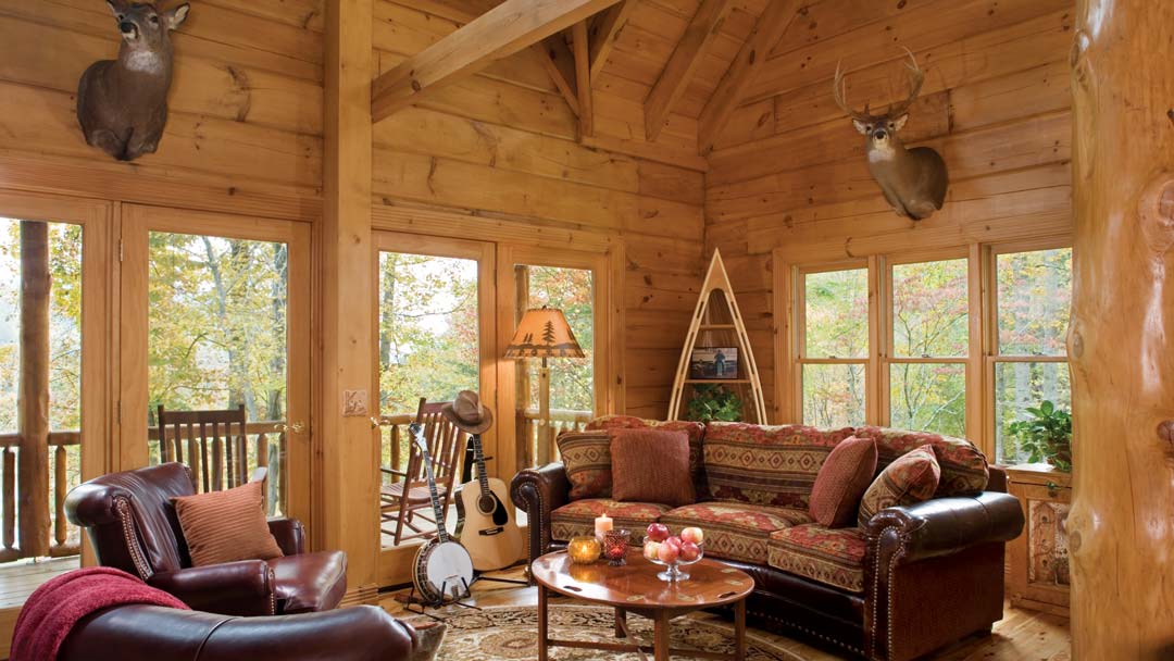 A Log Cabin in the Blue Ridge Mountains